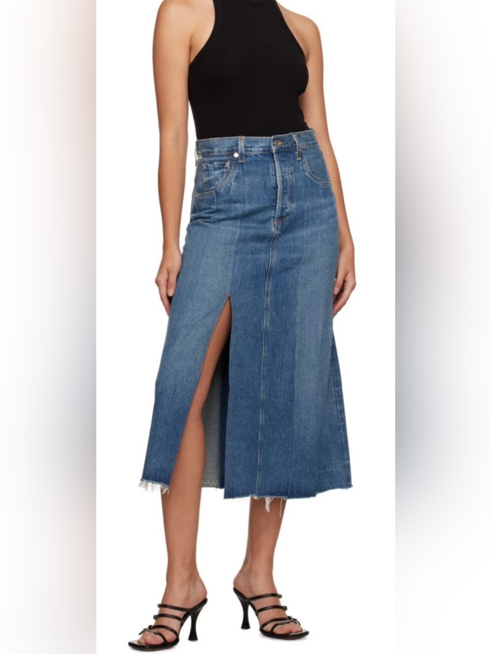 Citizens of Humanity Raian Midi Denim Skirt NWT Size 25